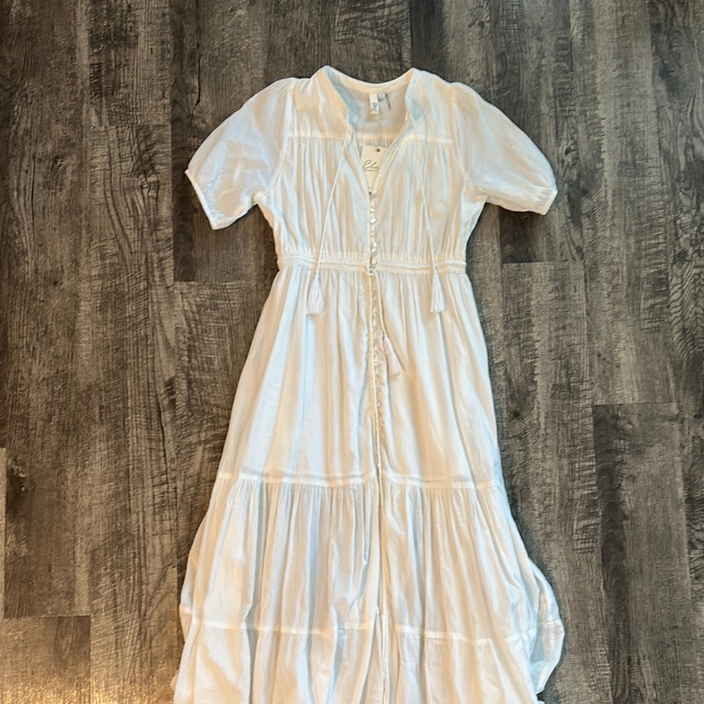 White Button-Down Maxi Dress